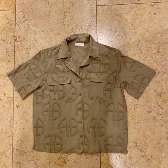 Anine Bing Tops - Anine Bing Logo Shirt Sz XS